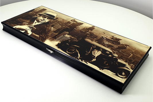 בלעדי: "Legend of Capone" — שש־בש מזכוכית מחוסמת — premium tempered-glass שש־בש set