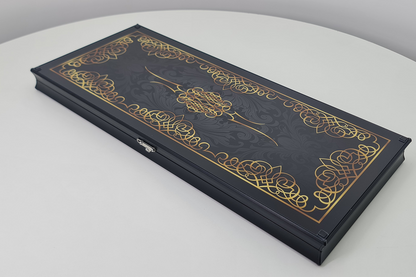 בלעדי: "Golden Initials" — שש־בש מזכוכית מחוסמת — premium tempered-glass שש־בש set